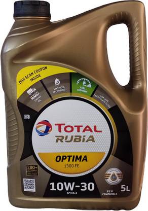 Total Energies Total Rubia Optima 1300 10W 30 CK4 (5L) Total Rubia Optima 1300 10W 30 CK4 (5L) Full-Synthetic Engine Oil