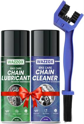 WAZZOX Bike Chain Lubricant and Chain Cleaner Spray With Cleaning Brush For Motorcycle and Bicycle Rust & Corrosion protection Prevent Chain Breakage Chain Oil
