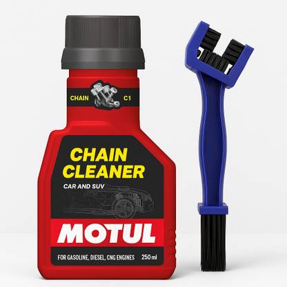 MOTUL Chain Cleaner C1 (150 ml) | Chain Lube Road C2 (150 ml) | Chain Cleaner Brush | Chain Oil