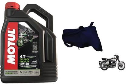 MOTUL 3100 15W50 2.5L ENGINE OIL AND BODY COVER FOR BULLET High Performance Engine Oil