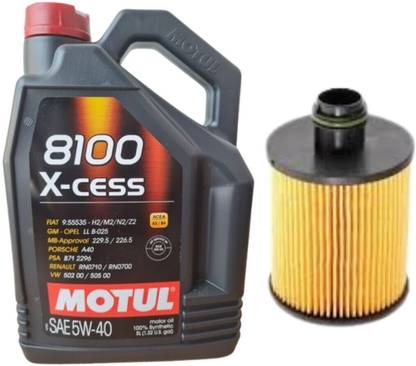 MOTUL 8100 XCESS 5W40 ENGINE OIL & OIL FILTER FOR BEAT Full-Synthetic Engine Oil