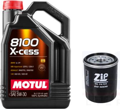 MOTUL 8100 XCESS-5W-30 & Oil Filter Combo for Maruti SX4 (PETROL) Full-Synthetic Engine Oil