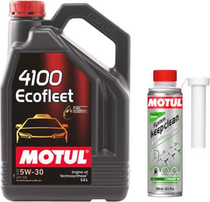 MOTUL 4100 ECOFLEET 5W30(3.5l)+SYSTEM KEEP CLEAN GASOLINE(300ml)combo Technosynthese (Semi Synthetic)