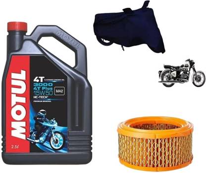 MOTUL 3000 15W50 ENGINE OIL , AIR FILTER AND BODY COVER FOR BULLET High Performance Engine Oil