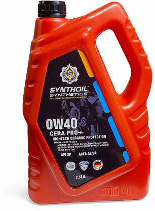 SYNTHOIL SYNTHETICS 0W40 CERA PRO+FULLY SYNTHETIC ENGINE OIL FOR GASOLINE & DIESEL CARS 3.5LTR SPCP35R High Performance Engine Oil