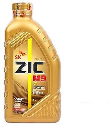 SK ZIC M9 10W-40 (1 L) 100% Fully Synthetic Engine Oil with Proprietary VHVI Technology - Full-Synthetic Engine Oil