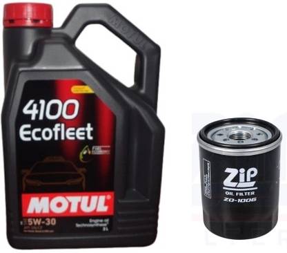 MOTUL 4100-Ecofleet 5w30 & Oil filter Combo For Maruti Swift Dzire (PETROL) Synthetic Blend Engine Oil