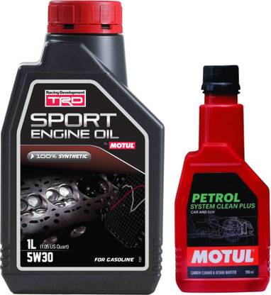 MOTUL TRD SPORT 5W30 Engine Oil 100%Synthetic (1L)With Petrol System Clean 200ml Combo 5w30 Full-Synthetic Engine Oil
