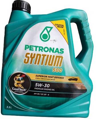 Petronas SYNTIUM 500 5W-30 API SN/CF,GF-5 PREMIUM ENGINE Oil For Petrol and Diesel cars Mineral Engine Oil