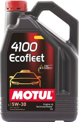 MOTUL 4100 EcoFleet 5W-30 API SN/CF Technosynthese Engine Oil for Petrol & Diesel Cars Technosynthese (Semi Synthetic)