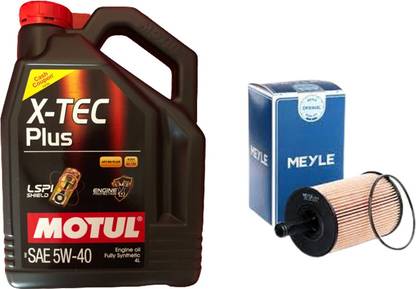MOTUL X Tec Plus 5W40 Engine Oil & Oil Filter Combo for Jetta Petrol Full-Synthetic Engine Oil