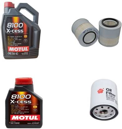 MOTUL 8100 5W40 Engine Oil, Air & Oil filters Combo TAVERA diesel Full-Synthetic Engine Oil