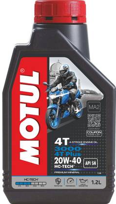 MOTUL 3000 4T Plus 20W-40HC-TECH Plus 20W-40 HC-Tech Mineral Engine Oil