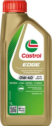 Castrol EDGE 0W-40 Advanced Full Synthetic Engine Oil for Cars | ACEA C3 | Full-Synthetic Engine Oil
