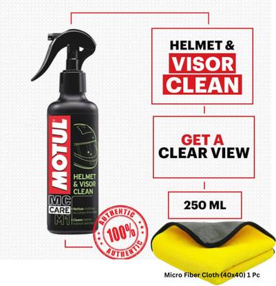 MOTUL M1 Helmet Visor Clean + Clean Cloth MC CARE M1 250 ML Synthetic Blend Engine Oil