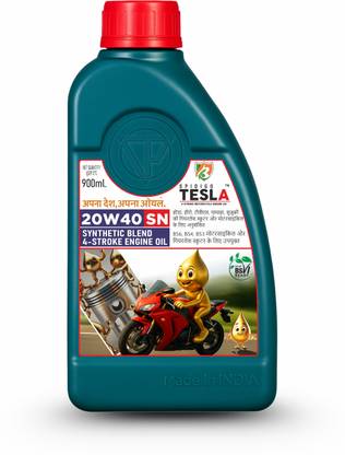 SPIDIGO TESLA 20W40 4T 900ML BIKE ENGINE OIL | BS6 READY | Synthetic Blend Engine Oil
