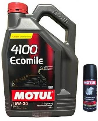 MOTUL 4100Ecomile 5W30 with Throttle clean 100ml combos 5w30 Full-Synthetic Engine Oil