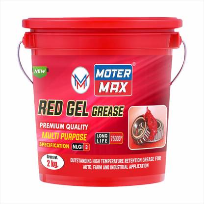 MOTER MAX Multi_Purpose 2kg Red Gel Grease Long Life Automotive & Industrial Grease