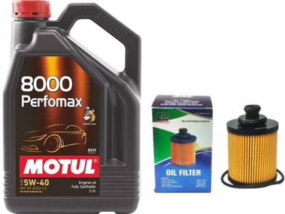 MOTUL 8000 Perfomax 5W-40 & Oil Filter Combo for Maruti ERTIGA (DIESEL) - Full-Synthetic Engine Oil