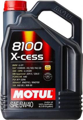 MOTUL 8100 X-Cess Gasoline and Diesel5W-40 SAE Full-Synthetic Engine Oil
