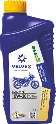VELVEX ZOOM 4T 10W- 30 VELVEX Synthetic Blend Engine Oil