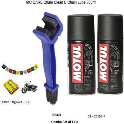 MOTUL MTCD-088 Ladakh Flag Brush MC CARE C1 C2 Chain Oil