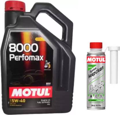 MOTUL 8000 PERFOMAX 5W40(4lit)+SYSTEM KEEP CLEAN GASOLINE(300ml)Combo - Full-Synthetic Engine Oil