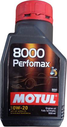 MOTUL 8000 Perfomax 0W20 Engine Oil For Car - 500ml 0W20 Full-Synthetic Engine Oil