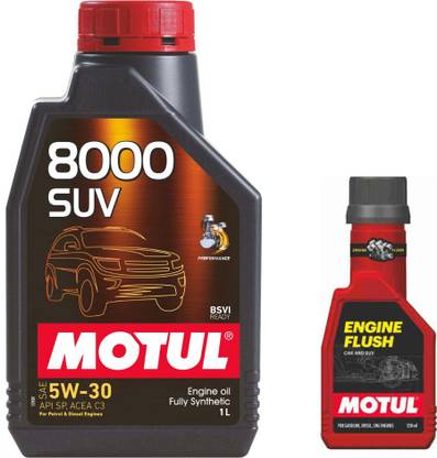 MOTUL 8000 SUV 5W30(1lit)+Engine flush(250ml)Combo Full-Synthetic Engine Oil