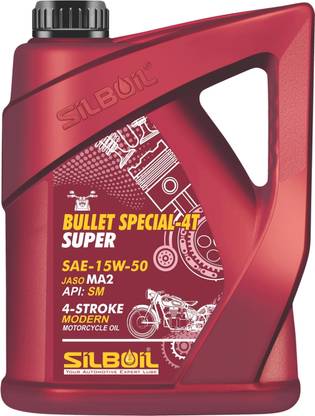 SILBOIL BULLET SPECIAL 4T SUPER 15W-50 ( API: SM) ( JASO: MA-2) High Performance Synthetic Blend Engine Oil