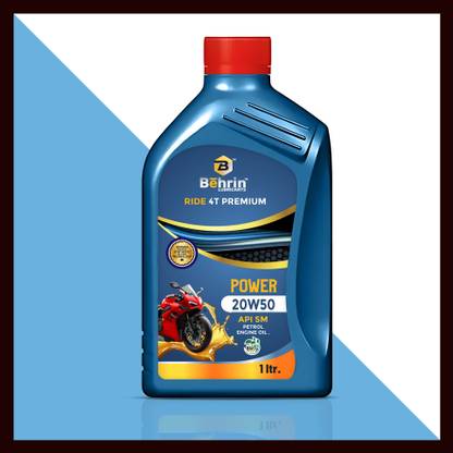 behrin NEW_20W 50 4T PREMIUM LUBRICANTA API-SN BS6 READY Synthetic Blend Engine PACK 1 Synthetic Blend Engine Oil