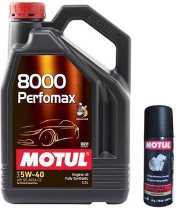 MOTUL 8000 Perfomax 5W40 With Throttle body clean 100ml Combo 5w40 Full-Synthetic Engine Oil