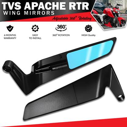 OBEROI'S TRADERS Manual Rear View Mirror For TVS Appache RTR 160, Appache RTR 180