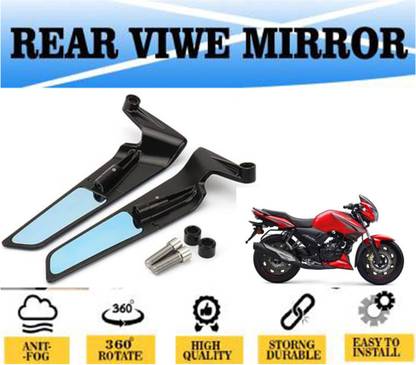 Durior Manual Rear View Mirror For TVS Appache RTR 160, Appache RTR 180