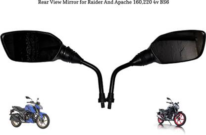 VKHAS Manual Dual Mirror, Rear View Mirror For TVS Appache RTR 160, Appache RTR 180