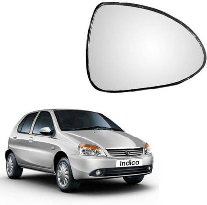 KING AUTO Manual Driver Side, Rear View Mirror For Tata Indica