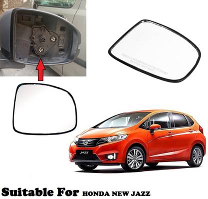 OOLTAH PAHIYA Manual Driver Side, Rear View Mirror For Honda Jazz