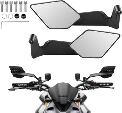 automunk Manual Rear View Mirror For KTM, Yamaha, Suzuki Universal For Bike