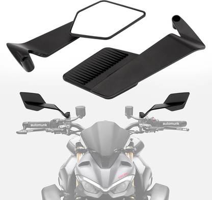 automunk Manual Rear View Mirror For KTM, Yamaha, Suzuki Universal For Bike