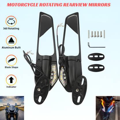 Autozap Manual Rear View Mirror For Universal For Bike Universal For Bike