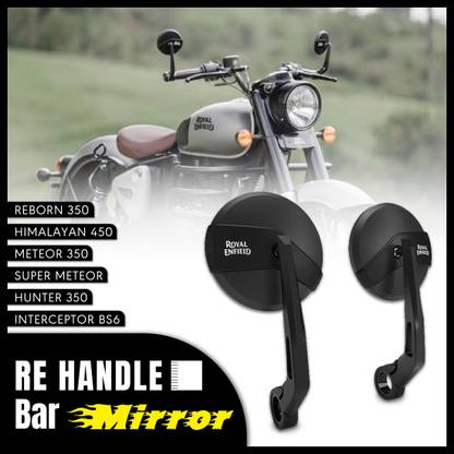 MIKANIX Bike Rear View Side Handle Bar End Mirror | Round Convex Glass Mirror Bike Fairing Kit