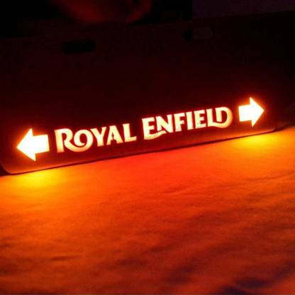 Motopack Steel Number Plate Set Front And Rear With Led Light Bike Number Plate