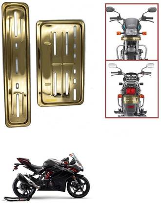 Znee Smart Bike Number Plates Frame Holders)-Front and Back for Apache RTR 160 Bike Number Plate