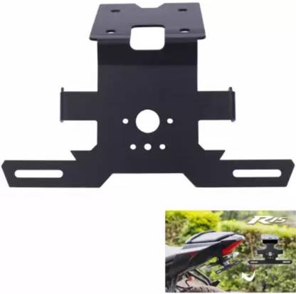RA ACCESSORIES Motorcycle Bike Cnc Adjustable Yamaha R15 V3 V4 V4M Tail Tidy Black Bike Number Plate