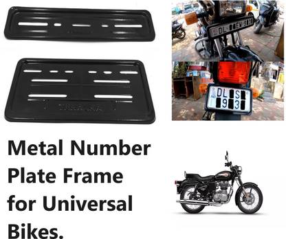 SRPHERE Bike Number Plate metal frame (Standard Size for All Bikes) (Front & Back) -087 Bike Number Plate