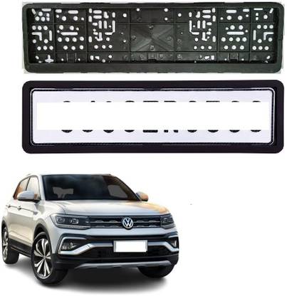 Urban villagers Car Number Plate Frame Set of Two (Front and Back) for V W Taigun Car Number Plate