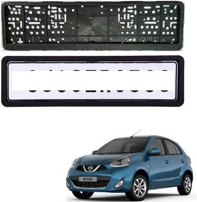 Urban villagers Car Number Plate Frame Set of Two (Front and Back) for Nissan Micra Type-2 Car Number Plate