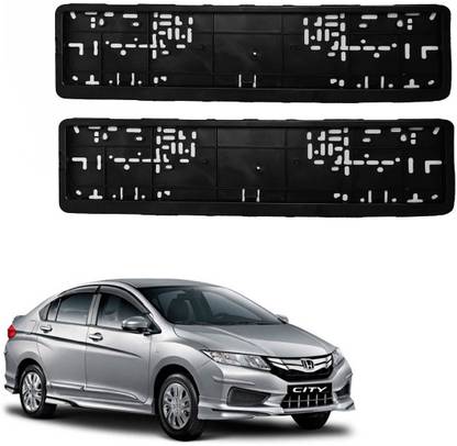 Vagary Standard Size Car Number Plate Frame/Licence Plate Covers for Honda City i-Dtec Car Number Plate