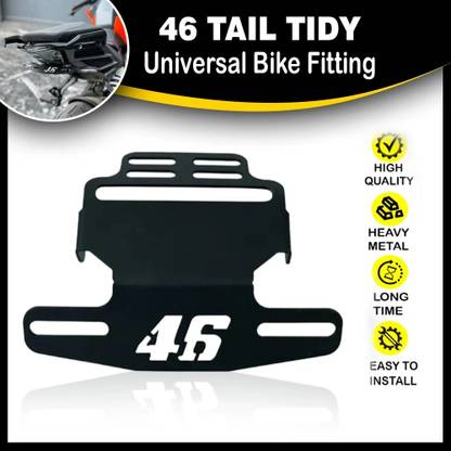 ASRYD Motorcycle Bike CNC Number Plate 46 Frame Holder Tail Tidy Bike Number Plate