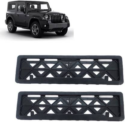 MotoshozX HSRP Frame Cover 2 pcs For Front Back For Mahindra Thar Car Number Plate
